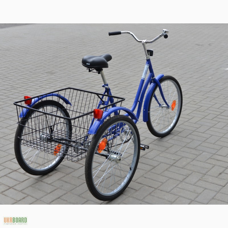 Продам/ взрослый Трехколесный Грузовой велосипед с корзиной .