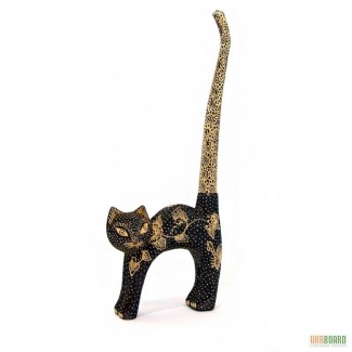 Статуэтки кошек деревянные декоративные