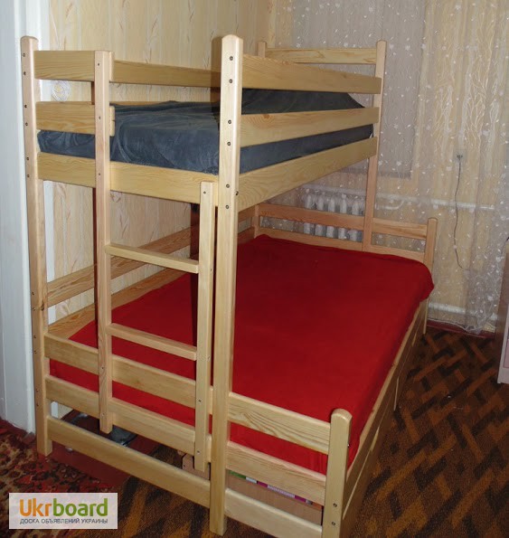 Двухъярусная трехместная кровать Бенжамин