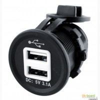 Продам: Водонепроницаемый разъем / гнездо / зарядка прикуриватель 2 USB (5В, 3, 1А)