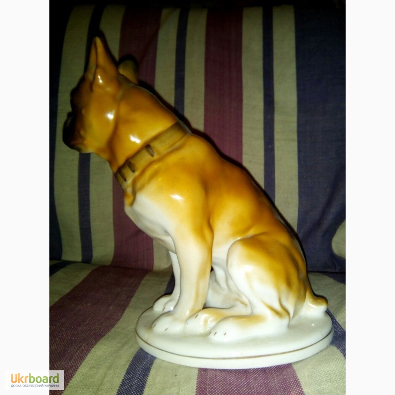 Фото 3. Фарфоровая статуэтка собаки, фигурка собаки - бульдог, увековеченный в фарфоре