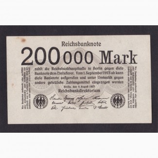 200 000 марок 1923 года. Германия