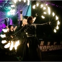 Фаер шоу Кропивницкий, танец с огнем