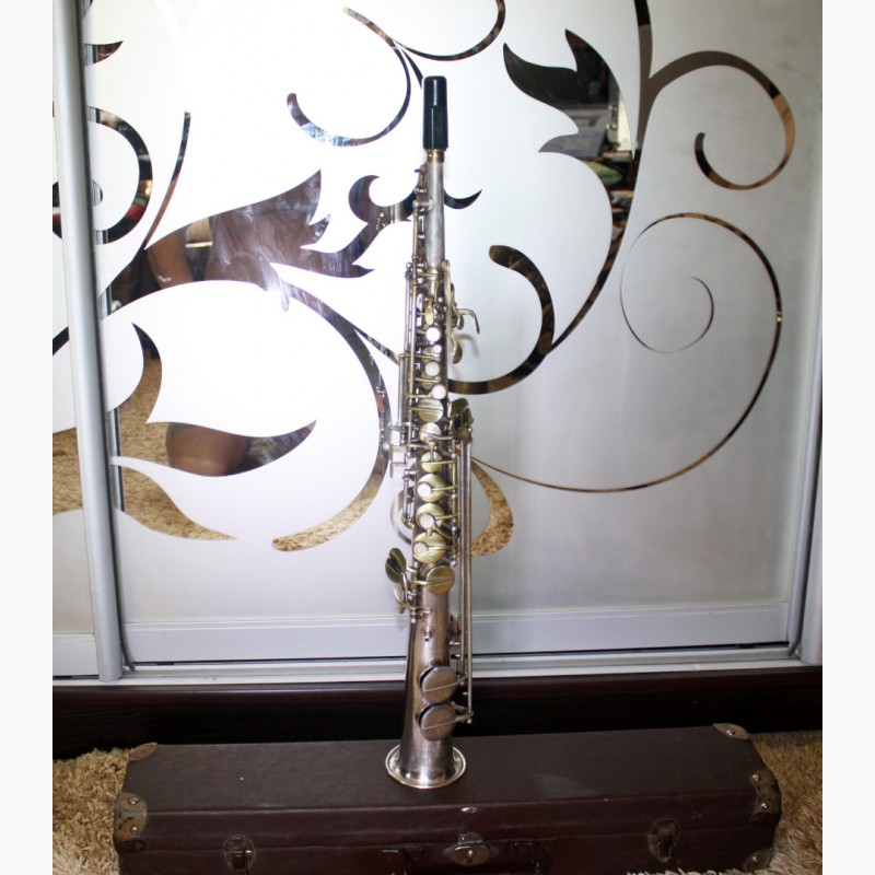 Фото 3. Саксофон saxophone Soprano Сопрано-G.H. HULLER Німеччина оригінал прямий труба