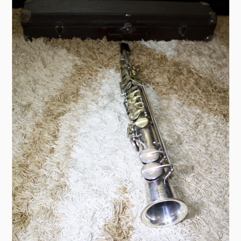 Фото 4. Саксофон saxophone Soprano Сопрано-G.H. HULLER Німеччина оригінал прямий труба