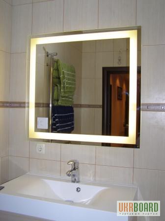 Фото 3. Зеркало с подсветкой на светодиодах в ванную
