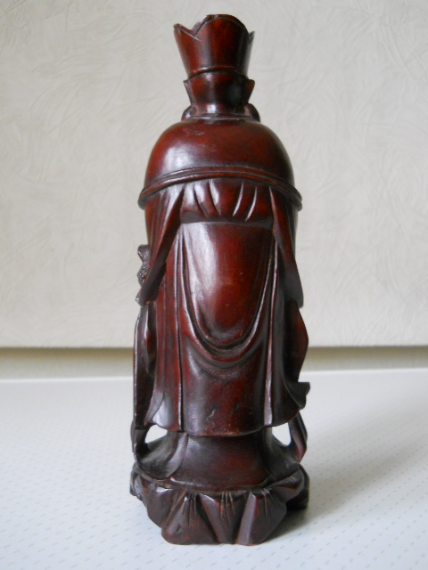 Фото 6. Старинная Китайская деревянная статуэтка из красного дерева