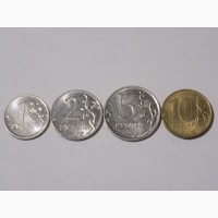 Монеты России (4 штуки) Обновлённый герб