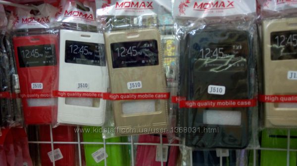 Фото 2. Кожаный чехол-книга Momax на магните на Samsung J5 ( J510 / J500)