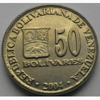 Венесуэла 50 боливар 2004 год