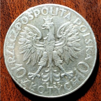 Монета. Страна - Польша 10 злотых 1932