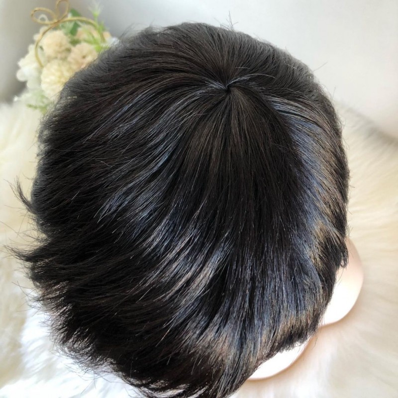 Фото 5. Парик из натуральных волос 88 - парик из 100% натуральных волос короткая стрижка черный