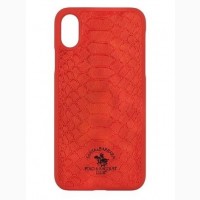 Кожаный чехол-накладка для iPhone Santa Barbara Polo red Club Knight iPhone 12 / 12 Pro