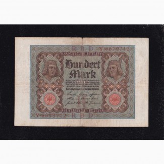 100 марок 1920г. Y 6679712. Германия