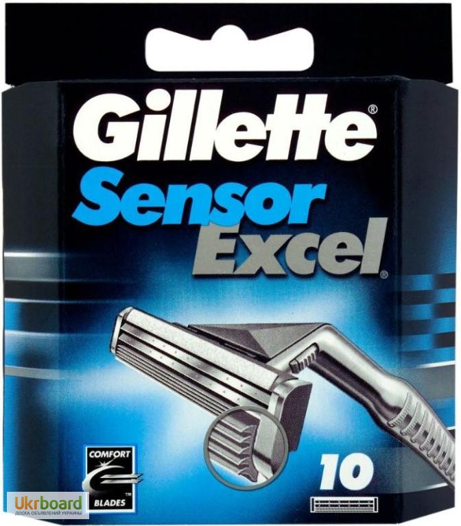 Фото 6. Сменные кассеты Gillette Sensor Excel 3 лезвия, 8 шт