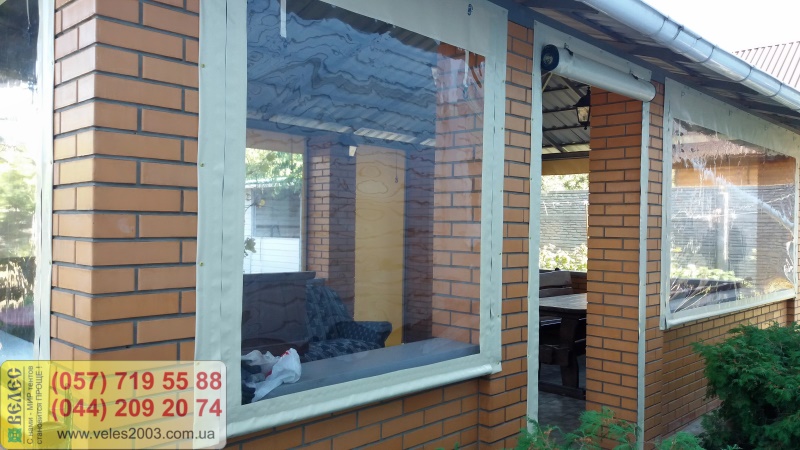 Фото 9. Открывающиеся гибкие окна для беседок, веранд и летних кафе