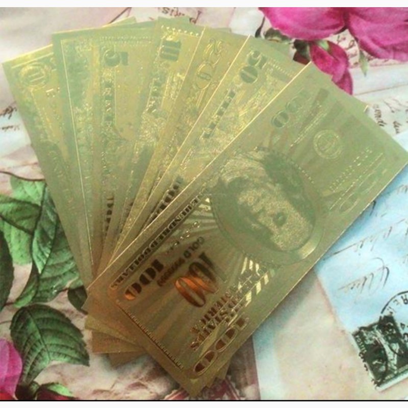 Фото 3. Сувенирные банкноты 100, 50, 20, 10, 5, 2 и 1 доллар США