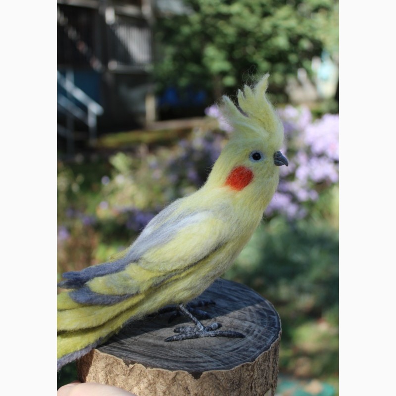 Фото 2. Корелла попугай валяная игрушка хендмэйд интерьерная ручной работы папуга корелла сувенир