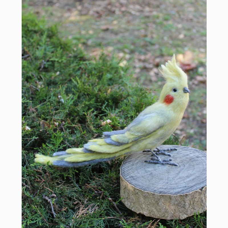 Фото 3. Корелла попугай валяная игрушка хендмэйд интерьерная ручной работы папуга корелла сувенир