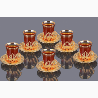 Набор турецких стаканов армуды в подарочной коробке для чая и кофе Чашки для кофе