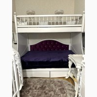 Двоярусне дитяче ліжко Скарлет у Бароко стилі