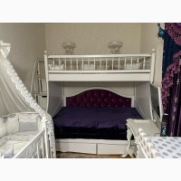 Двоярусне дитяче ліжко Скарлет у Бароко стилі