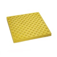 Тактильна плитка бетонна Шаблон уваги, 500х500х60 мм, жовта