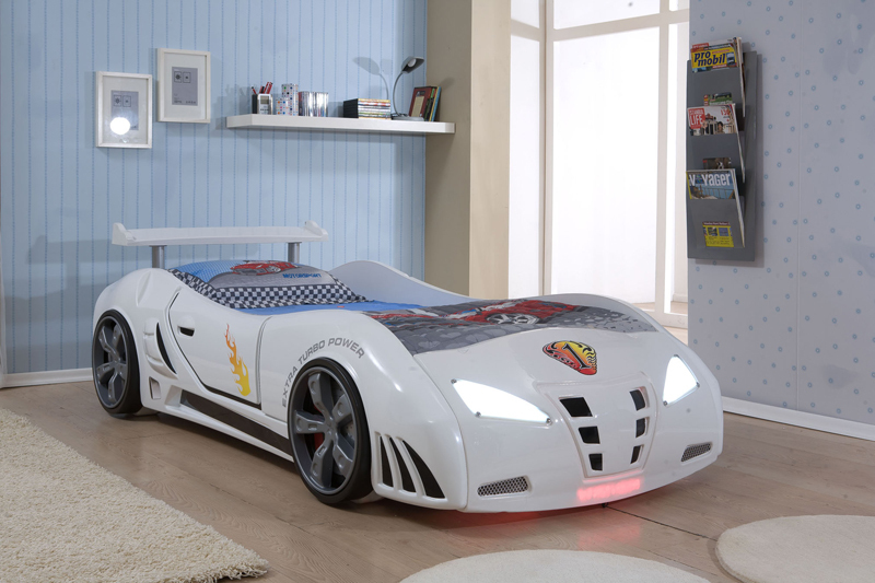 Детская кровать в виде автомобиля Extra turbo power + подарок