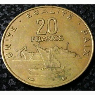 Джибути 20 франков 1999 год е332