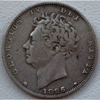 Англия 6 пенсов 1826 год серебро