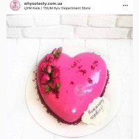 Муссовое сердце 1 кг подарок жене на 8 марта, подарок девушке на 8 марта, торт сердце Киев