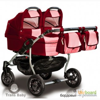 Универсальная коляска 2 в 1 Jumper для близнецов, Trans baby