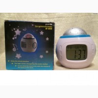 Настольные часы-будильник Music and Starry Sky calendar 1038 с проектором звездного неба