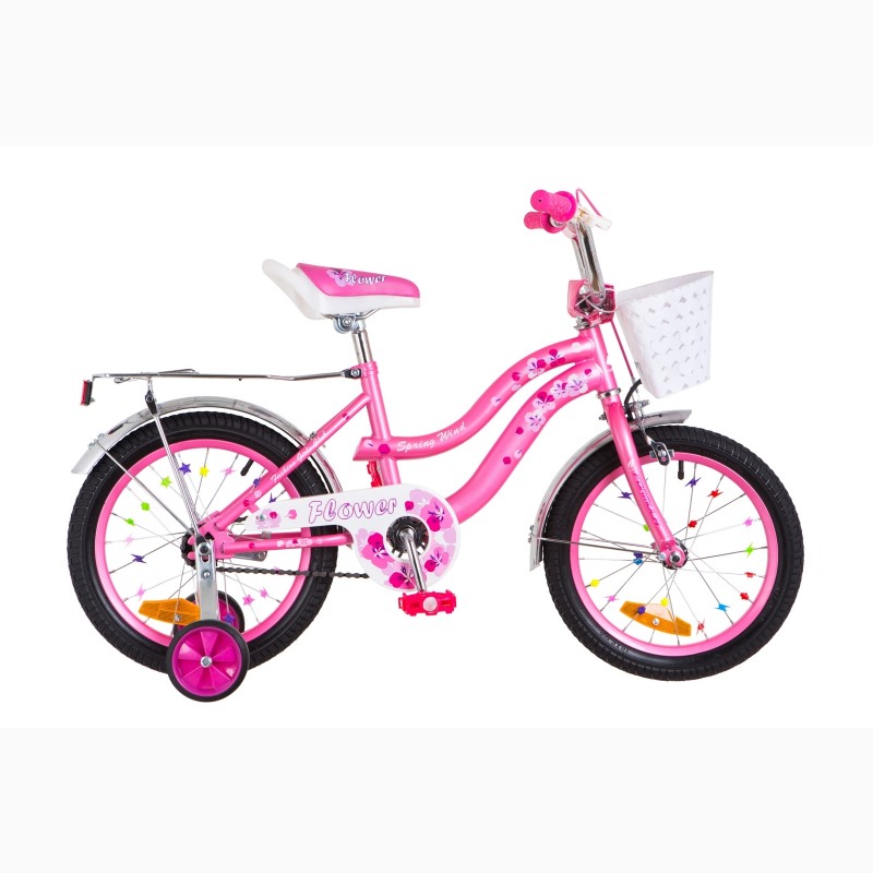 Велосипед для девочки FORMULA FLOWER 16 дюймов разные цвета