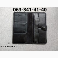 Кожаный кошелек клатч бумажник ручной работы кожа