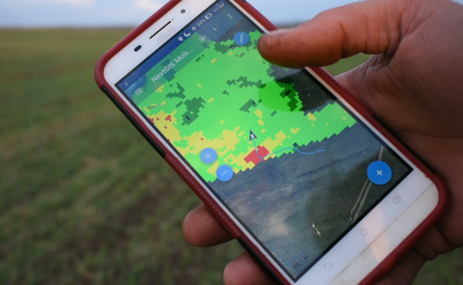 Фото 2. Создание карт вегетации полей на основе космоснимков, работаем по Украине