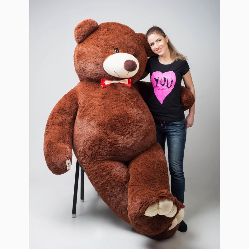 Большой плюшевый медведь Мистер 2 м 50 см (бурый)