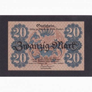 20 марок 1918г. Баутцен. 26964. Германия. Отличная в коллекцию