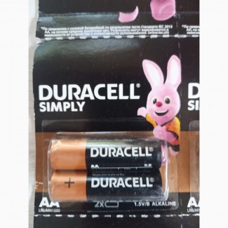 2шт Батарейки AA Duracell Simply щелочные 1.5V (LR6) MN1500