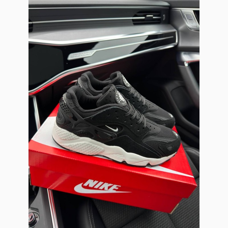 Фото 10. Nike Air Huarache Runner Black White кроссовки мужские черные