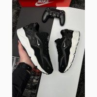 Nike Air Huarache Runner Black White кроссовки мужские черные