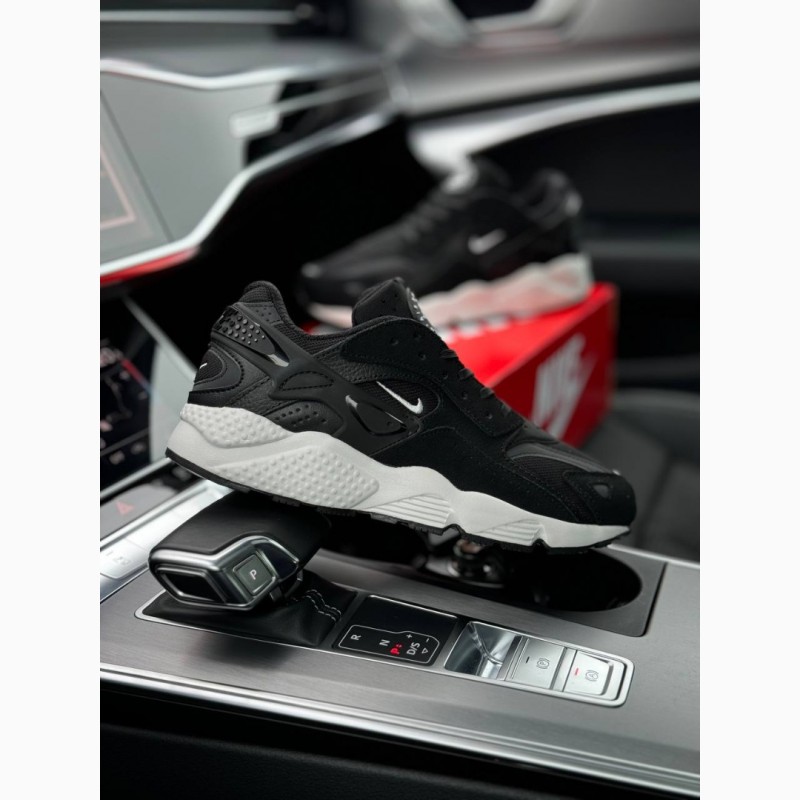 Фото 7. Nike Air Huarache Runner Black White кроссовки мужские черные