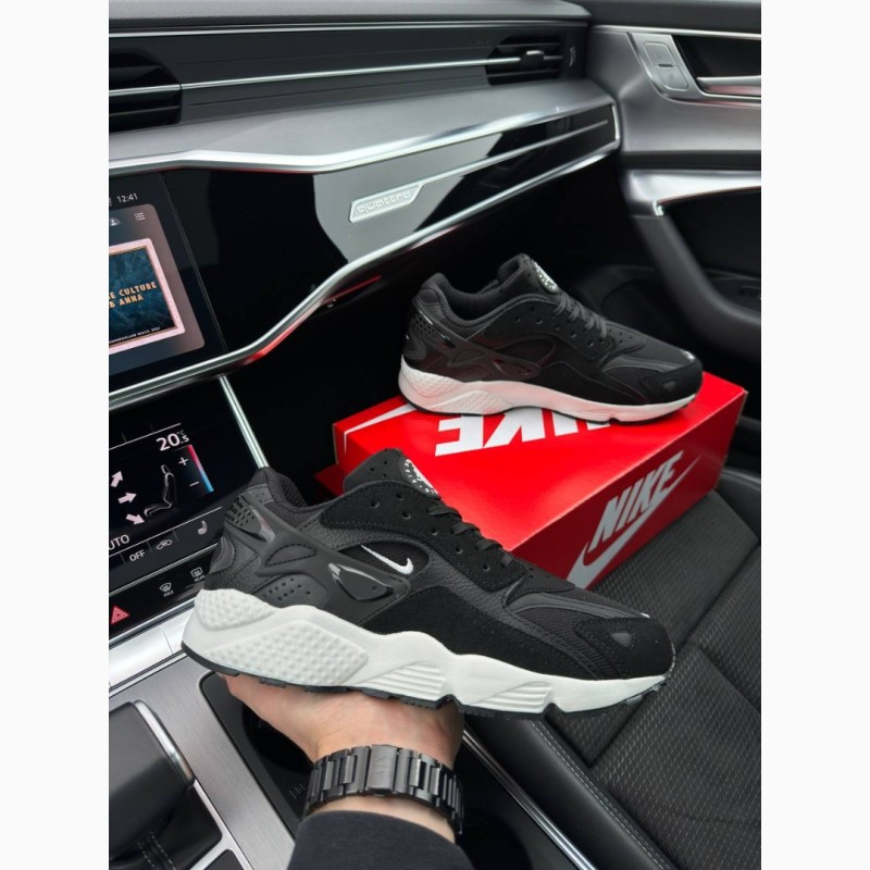 Фото 8. Nike Air Huarache Runner Black White кроссовки мужские черные