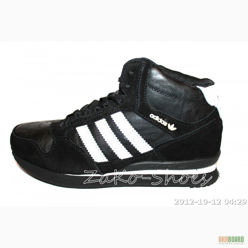 Фото 6. Кроссовки Adidas с натуральным мехом (Black)