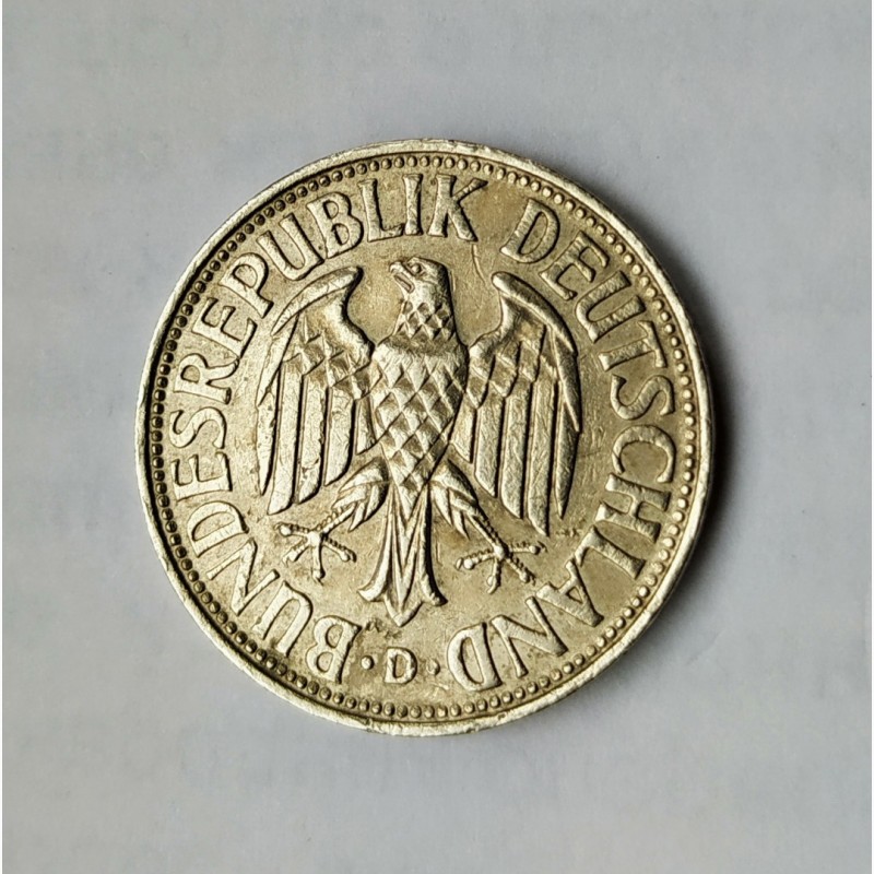 Фото 2. Монеты.Страна Германия, DEUTSCHLAND, 1 DEUTSCHE MARK 1950 G и 1950 D