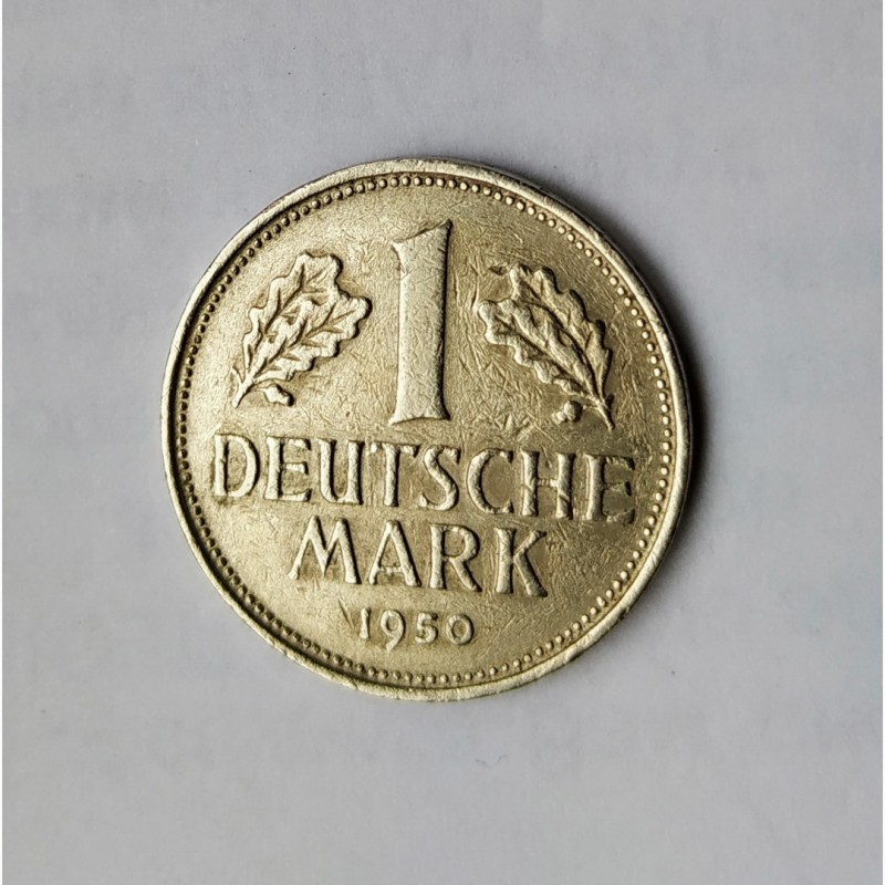 Фото 3. Монеты.Страна Германия, DEUTSCHLAND, 1 DEUTSCHE MARK 1950 G и 1950 D