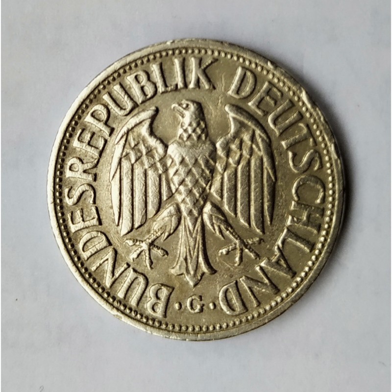 Фото 4. Монеты.Страна Германия, DEUTSCHLAND, 1 DEUTSCHE MARK 1950 G и 1950 D