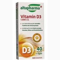 Вітамін D3 1000 Altapharma 40 к