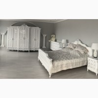 Белый спальный гарнитур Моника Барокко стиль
