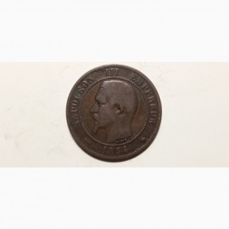 10 сантимов 1854г. (В.В.) Император Наполеон III Франция